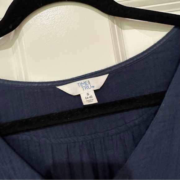 Time and Tru Women's Button Front Maxi Dress - Picture 3 of 4